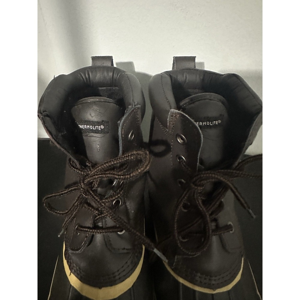 Totes Waterproof Duck Boots Mens Leather Upper Thermolite Size 11 - Picture 5 of 9